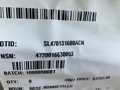 HEAVY DUTY FLEXIBLE HOSE NONMETALLIC ASSEMBLY EAS81285-4 4720-01-663-0053 USA