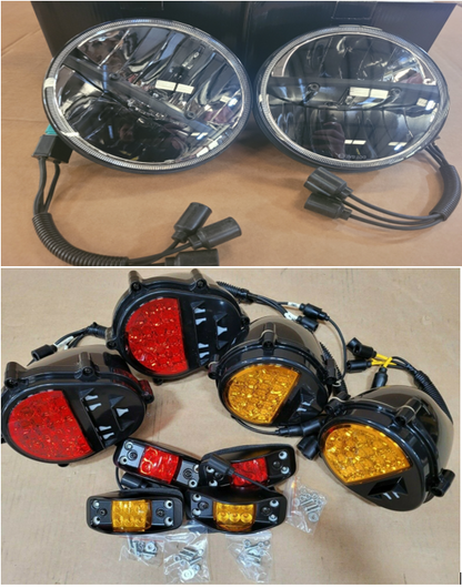 FULL LED CONVERSION KIT Military M998 Humvee RED, Amber, Side Marker HEAD Light