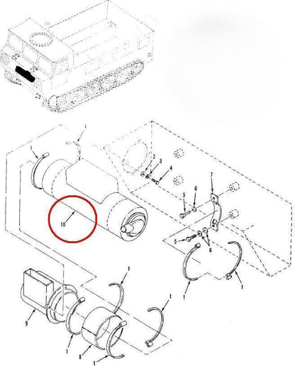 M113 ARMORED STEWART 10560M24B1 COMPARTMENT VEHICULAR HEATER 2540-01-169-5159