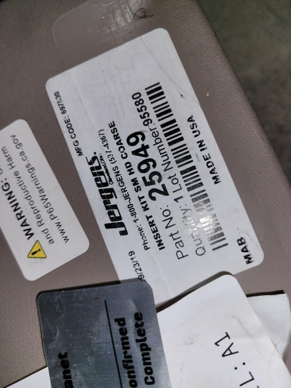 NOS Jergens Thread Repair Kit 25949 ZHVY0391