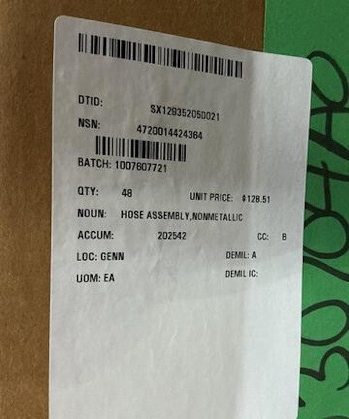 Hose Assy 12419042 NSN 4720-01-442-4364 - photo 6
