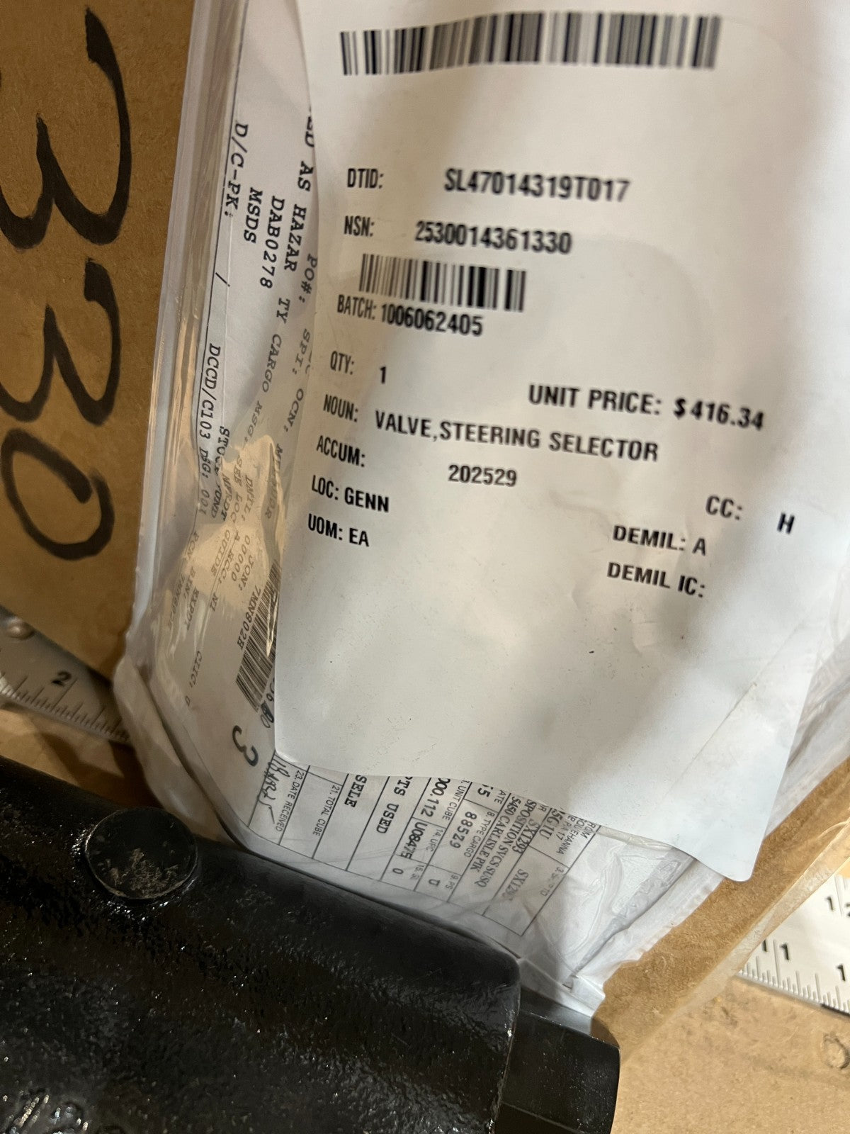 Selector Valve F/A-18 NSN 2530-01-436-1330 - photo 4