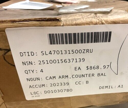 MILITARY M1117 ASV C248202 COUNTER BALANCE RS CAM ARM 2510-01-563-7139 USA