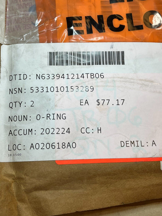 FMS-BUILD FRIGATES CLASS SHIPS O-RING, 0-2-3-5 115657042PC9 NSN 5331-01-015-3289