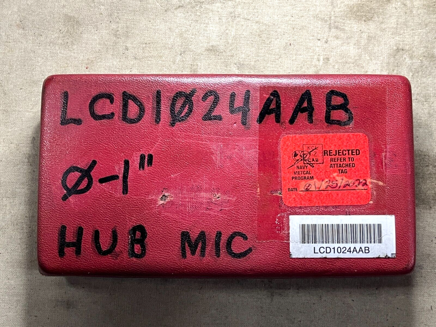 OUTSIDE MICROMETER CALIPER 228XRL 1'' 001'' LOCK NUT 07570174 5210-01-534-2746