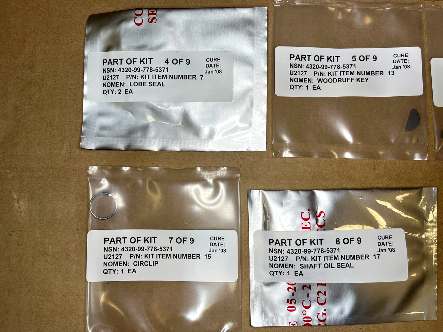 ULTRA DYNAMIC 1PPD7111-23A MAINTENANCE ROTARY PUMP KIT 6230-280 4320-99-778-5371