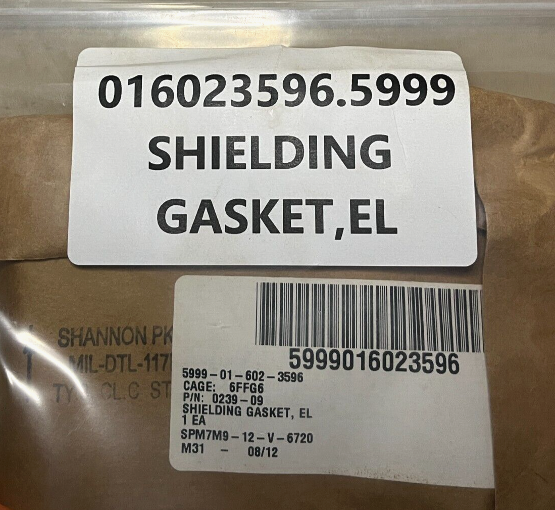 THREAT EMITTE 0239-09 ELECTRONIC SHIELDING GASKET 023909 5999-01-602-3596 USA