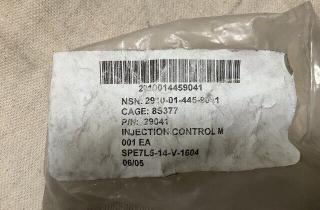 HMMWV 1 1/4-TON METERING &D INJECTION PUMP CONTROL 0.005 29041 2910-01-445-9041