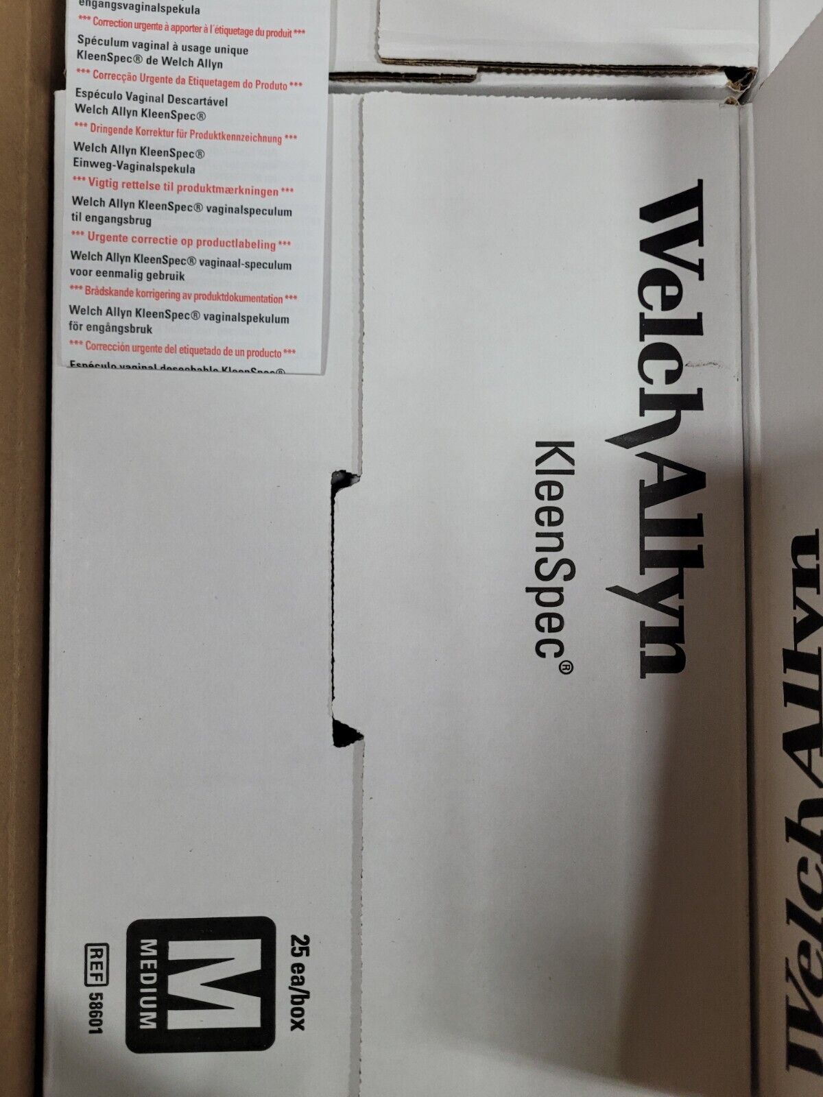 SPECULUM VAGINAL PRELUBRICATED CLEAR DISPOSABLE 100S 58601 welch ALLYN 4 BOXES