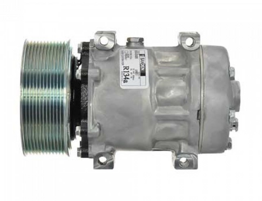 Sanden Compressor Model SD7H15E 24V R134a with 126mm 12Gr Clutch and GV Head - M