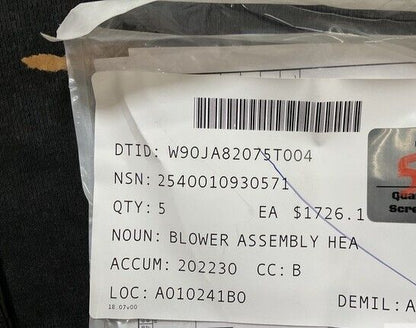 M-915 SERIES, M-916A1 TRUCK BLOWER ASSEMBLY HEAT DV 6248/17TDAU 2540-01-093-0571