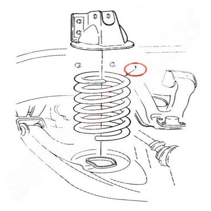 HMMWV HUMMER H1 12338316-6 COMPRESSION HELICAL SPRING FRONT 5360-01-457-8029