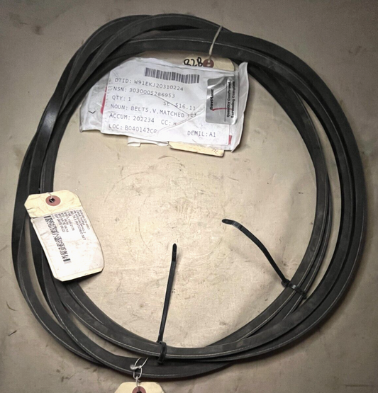 HEMTT TRUCK BELT V,MATCHED SET SAE 3/8" MS51065RP45-2	 1355200 3030-00-528-6953