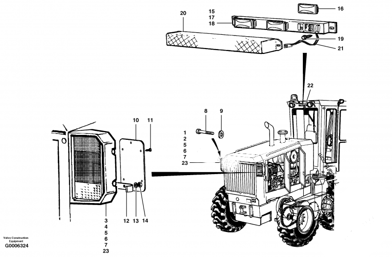 GENUINE VOLVO OEM HEAVY DUTY VEHICULAR TAIL LIGHT LH VERTICAL 12727445