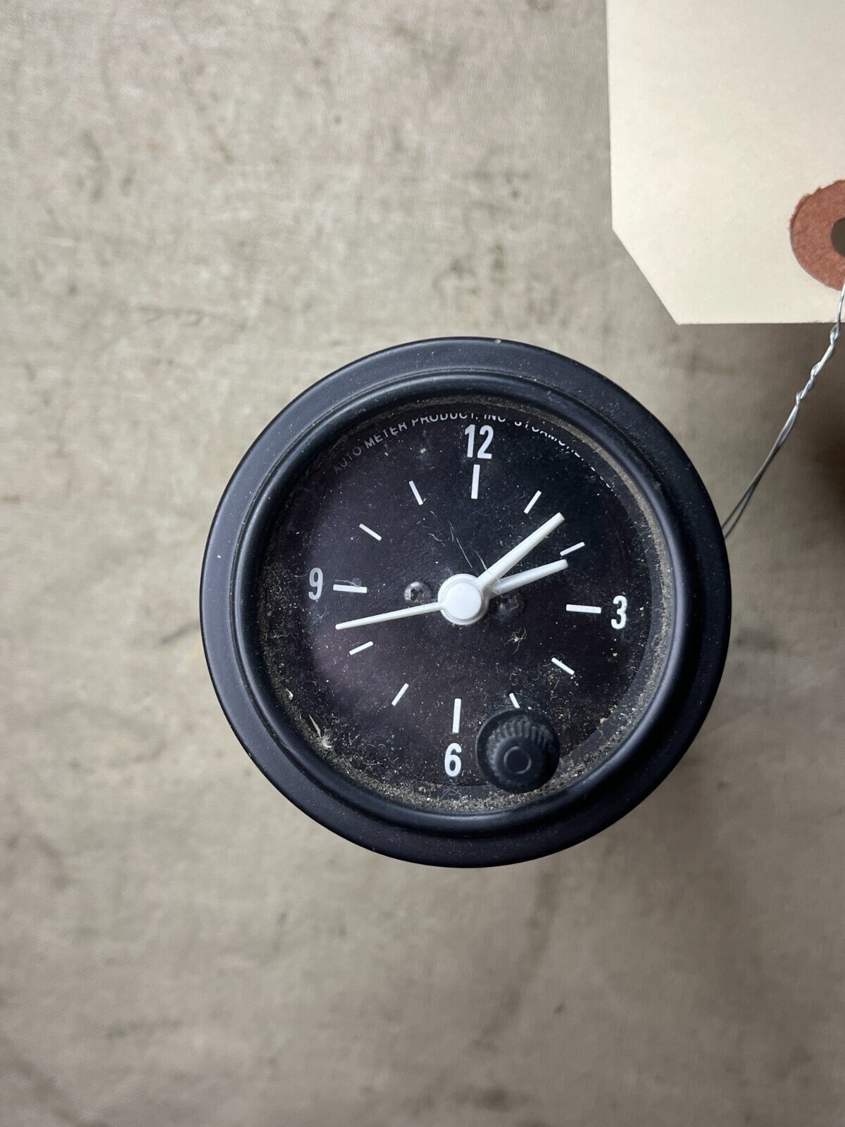 GAGE AUTO METER 2632 CALIBRATED Z-SERIES ANALOG CLOCK 5/2000 2 1/16" NOS