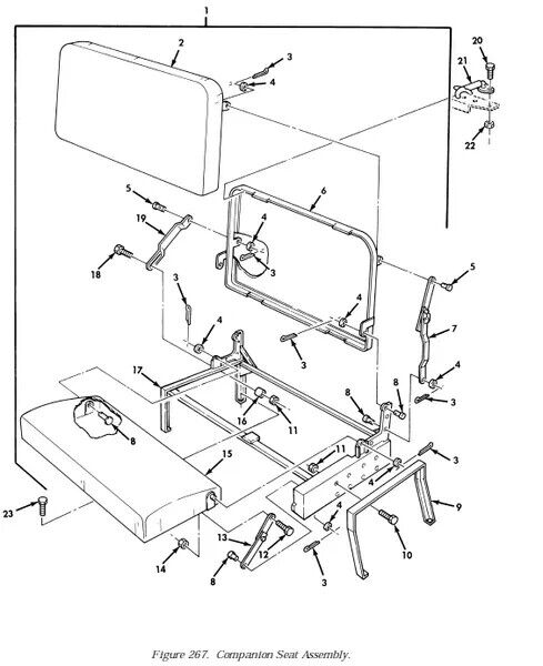 M800 SERIES 7373311 VEHICULAR SEAT BACK CUSHION 7061291 776R6 2540-00-737-3311