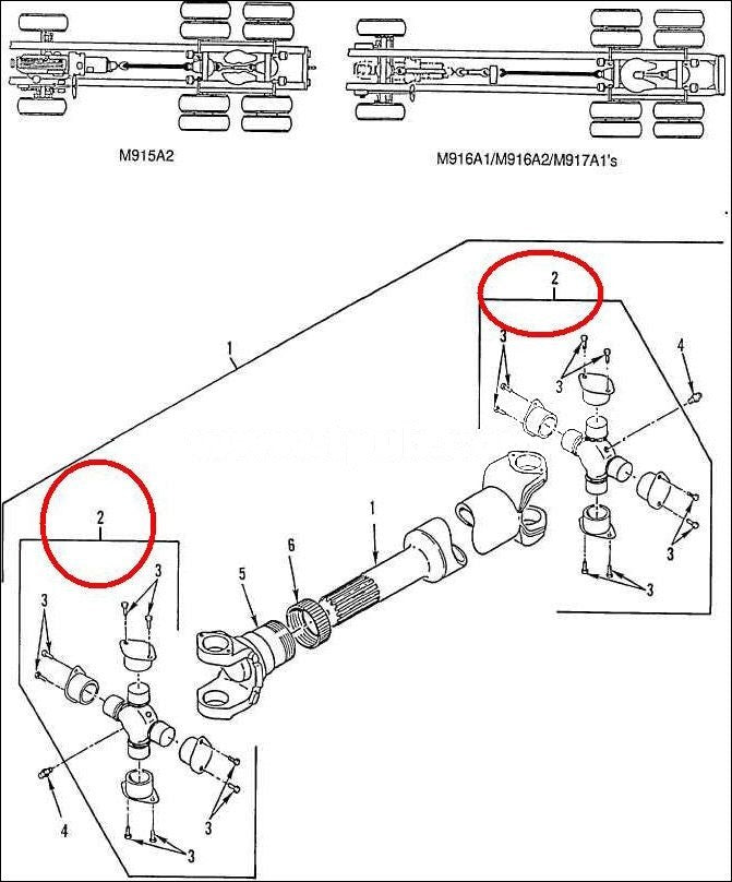 Universal Joint M915A2 NSN 2520-01-325-6405 - photo 2