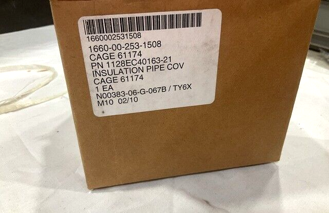 EA-6B PROWLER AIRCRAFT 1128EC40163-21 INSULATION PIPE COVER 1660-00-253-1508