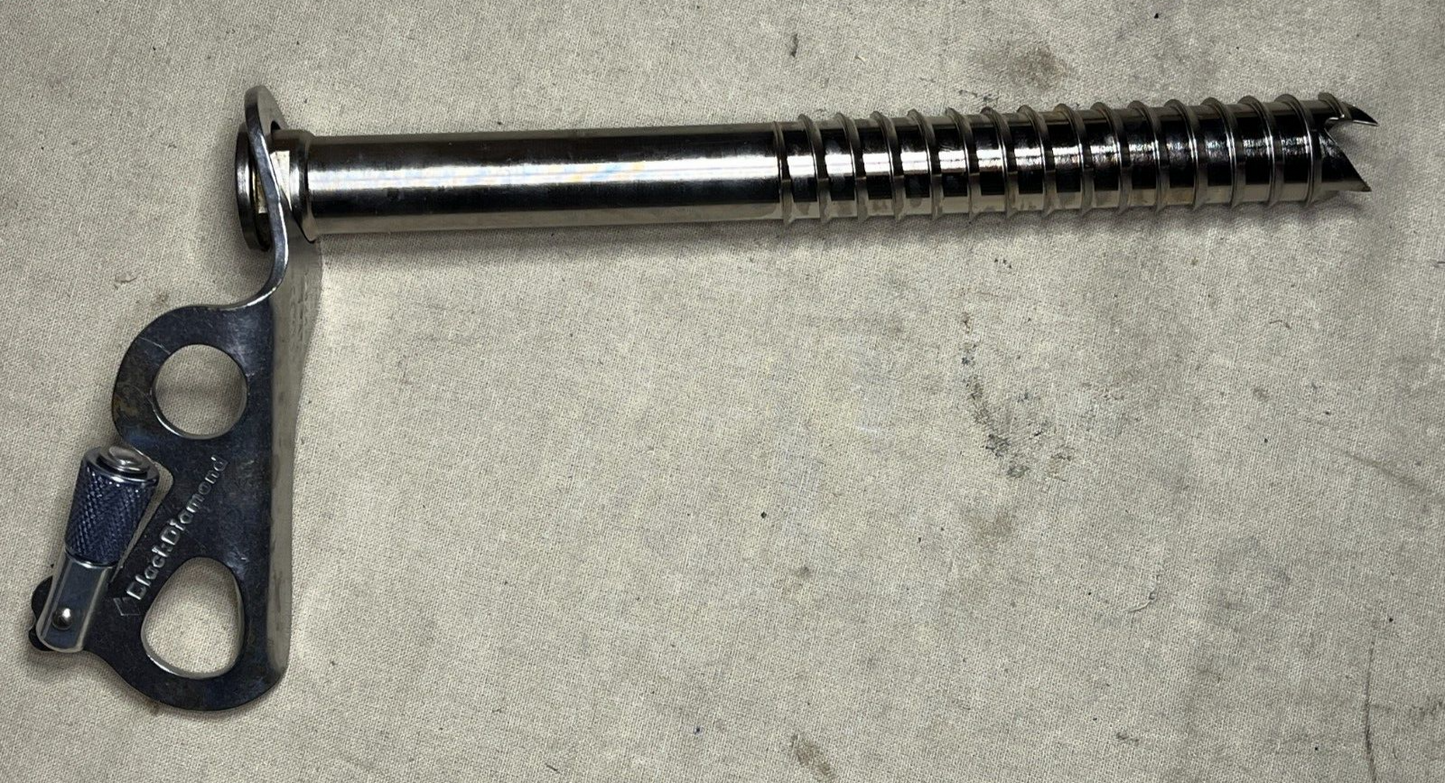 SINGLE ICE SCREW 19CM ANCHOR BLACK DIAMOND EXPRESS ICE SCREW CARABINER TYPE X