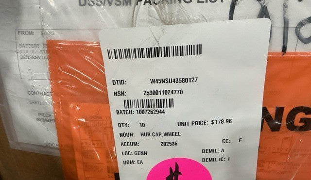 Hub Cap 12296922 NSN 2530-01-102-4770 - photo 3