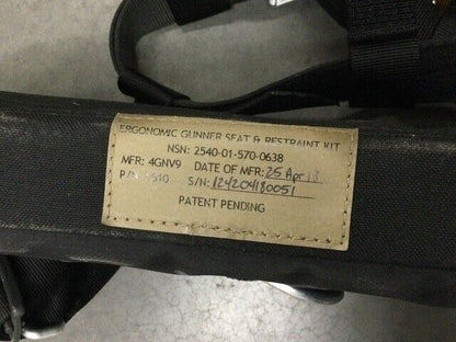 GENUINE MRAP-COUGAR CAT1 BMI A2 700-1510 ERGONOMIC GUNNER SEAT AND RESTRAINT KIT