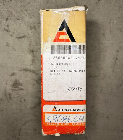 SUBMARINE ALLIS-CHALMERS 4908609-3 ENGINE POPPET VALVE D-2032 2805-00-851-7586