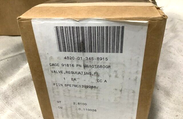 TARAWA CLASS LHA CIRCOR MR10T580GR FLUID REGULATING VALVE 4820-01-345-8915