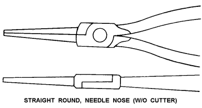 PLIERS NEEDLE NOSE (W/O CUTTER) TOOL 6.5" 777-6 UTICA 1920 5120-00-293-3481