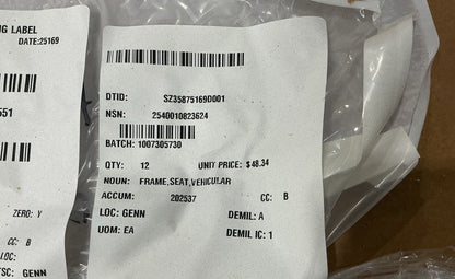 Seat Frame 5-TON NSN 2540-01-082-3624 - photo 8