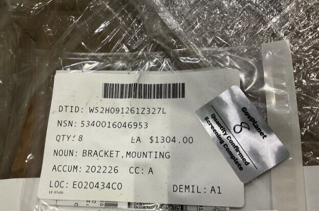 MILITARY HOWITZER 105MM M119A1 12593013 MOUNTING BRACKET CAP LH 5340-01-604-6953