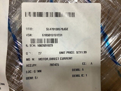 HEAVY EQUIPMENT TRANSPORTER M1070 DIRECT CURRENT MOTOR, BLOWER 6105-01-515-1231