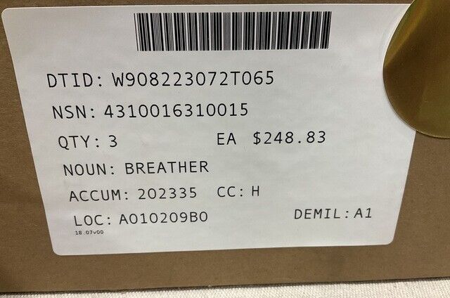 FLEETGUARD CV5063700 BREATHER COALESCER 04-21464 4310-01-631-0015 4310016310015