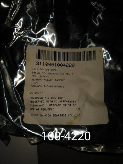 M939 M809 ROLLER BEARIN AA59649-642 MS19081-137 M214  TAP 5 TON 3110-00-100-4220