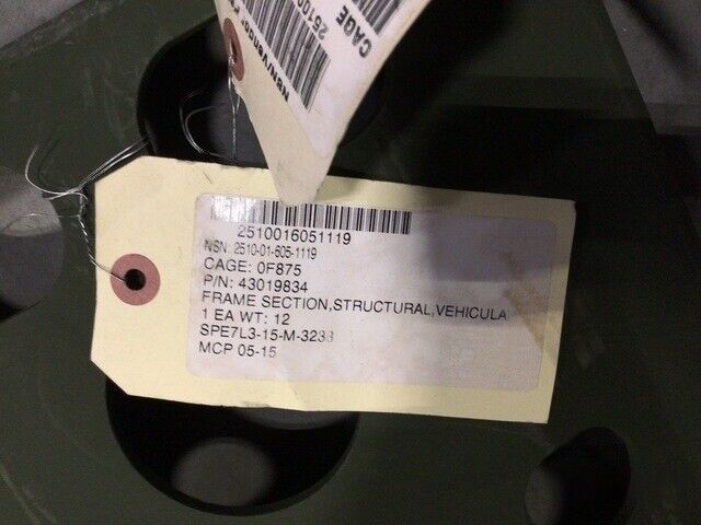 GENERAL DYNAMICS 43019834 UNDERBODY PROTECTION BRACKET ITV GROWLER M1163 M1161