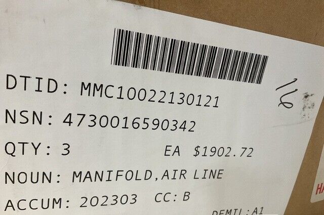 FIRE FIGHTING TRUCK MANIFOLD AIR LINE 24V 12 POS ASSY 4097343 4730-01-659-0342