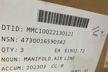 FIRE FIGHTING TRUCK MANIFOLD AIR LINE 24V 12 POS ASSY 4097343 4730-01-659-0342