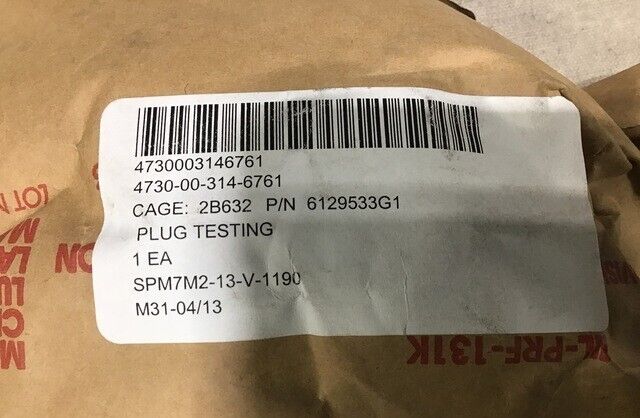 New Genuine Detmer General Electric 6129533G1 Test Block Plug 4730-00-314-6761