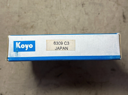 GENUINE KOYO 6309 C3 SINGLE ROW DEEP GROOVE RADIAL BALL BEARING 6309C3