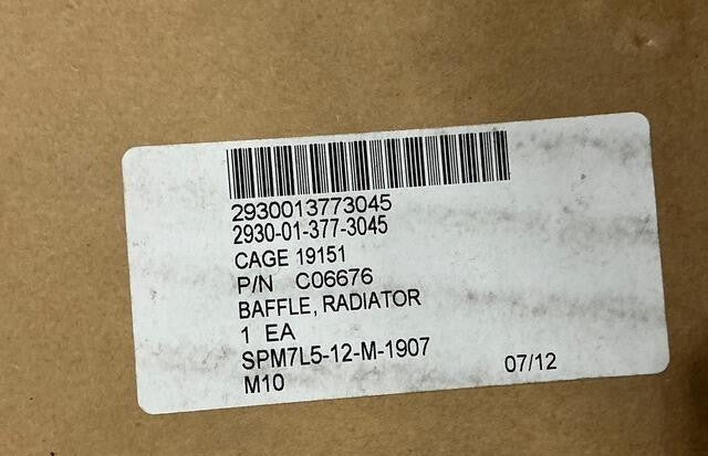 Radiator Baffle C06676 NSN 2930-01-377-3045 - photo 3