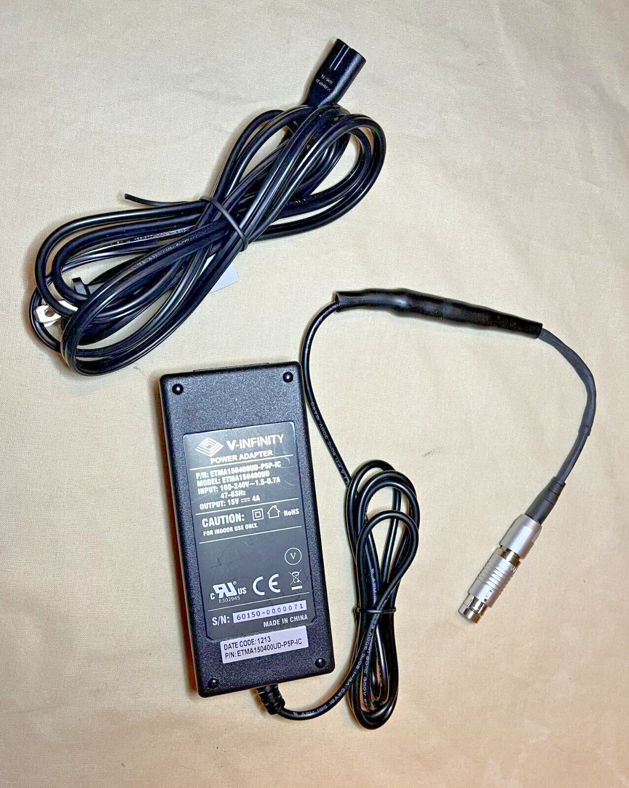 KSV-5B 99002-1 AC POWER SUPPLY ADAPTER 990021 ETMA150400UD 6130-01-632-1943