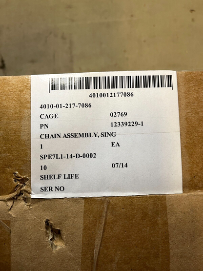 M998 HMMWV 12339229-1 LEFT SINGLE LEG TAILGATE CHAIN ASSEMBLY 4010-01-217-7086