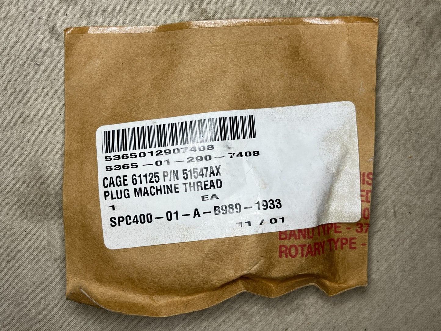 HEMTT FMTV OSHKOSH 51547AX MACHINE THREAD PLUG 66674 4638K825 5365-01-290-7408