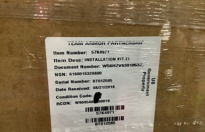 MILITARY ABRAMS TANK HONEYWELL 57K4971 BATTERY INSTALLATION KIT 6160-01-632-8800