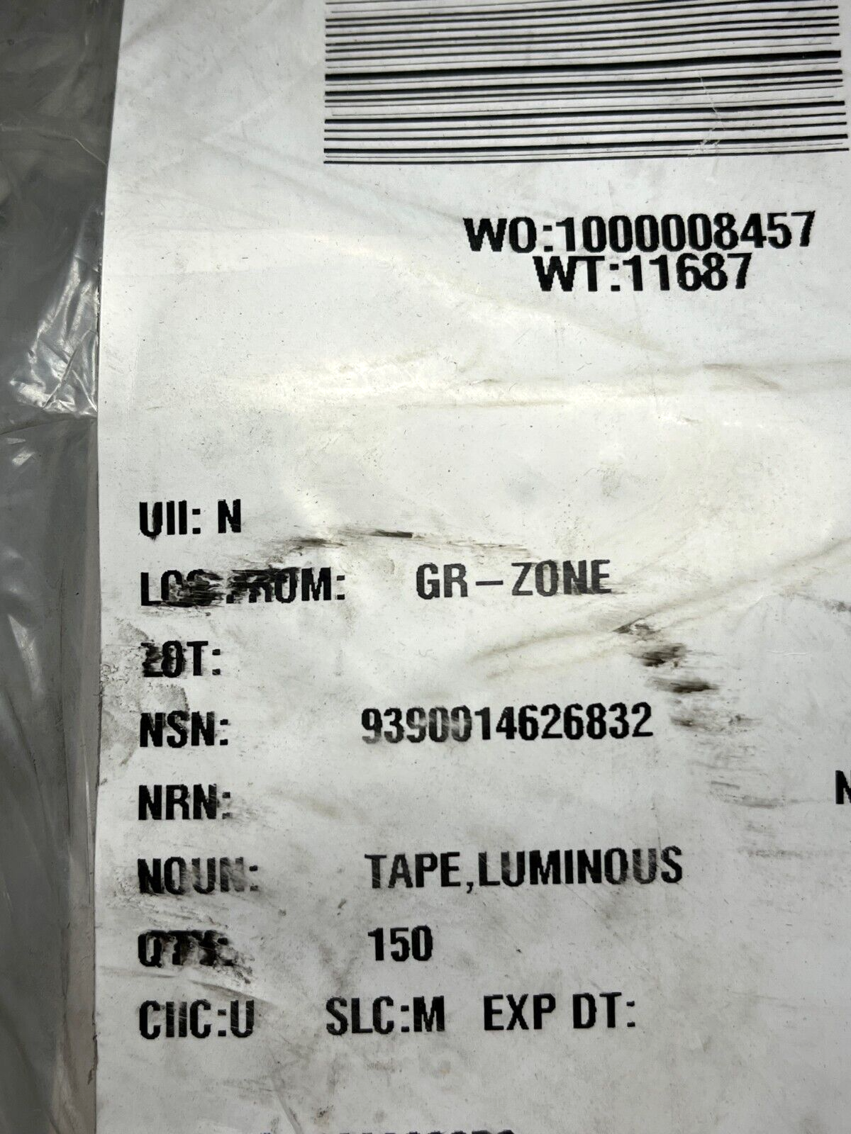 SEAWOLF CLASS SSN 3M 7010345358 LUMINOUS TAPE 3MN132PL 9390-01-462-6832