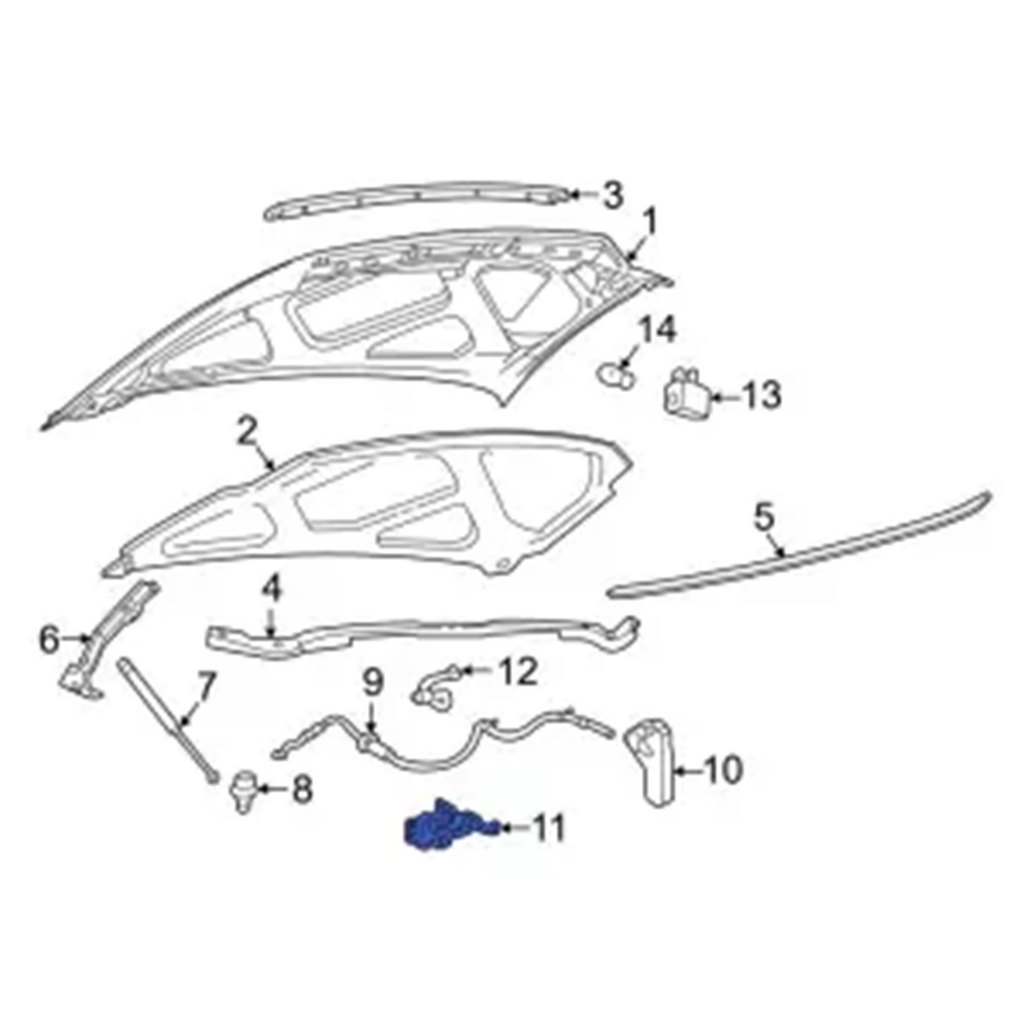 HOOD LATCH ASSEMBLY SUPER DUTY FORD MOTOR 768085 4C3Z-16700-AA NOS