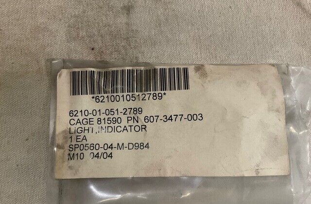 AIRCRAFT AWACS E-3A 607-3477-003 HEAVY DUTY INDICATOR LIGHT 6210-01-051-2789