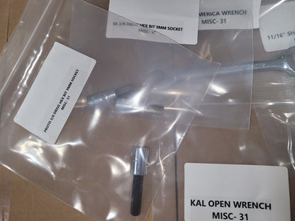 LOT OF HAND TOOLS - WRENCH FLEX SHALLOW SOCKET CROWFOOT 3/8 DRIVE SCREW CAP