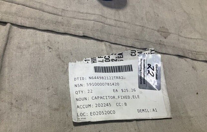 PARKER-HANNIFIN 644308 POWER FIXED CAPACITOR MILC62-12 9890-8 5910-00-078-1420