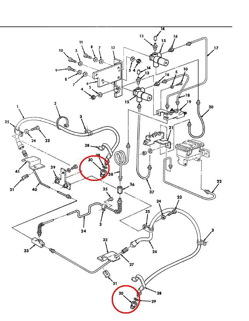 M998 HMMWV HUMMER 12339235 FITTING CALIPER BRAKE TUBE COUPLING 4730-01-184-6971