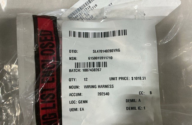 Wiring Harness R0120332 NSN 6150-01-591-1710 - photo 6